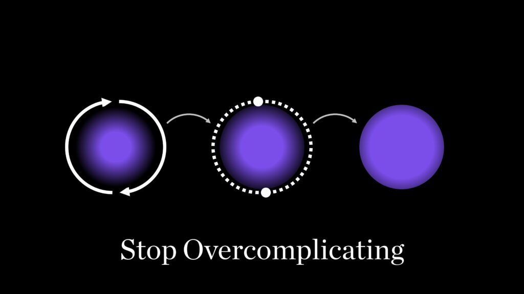how to stop overcomplicating things